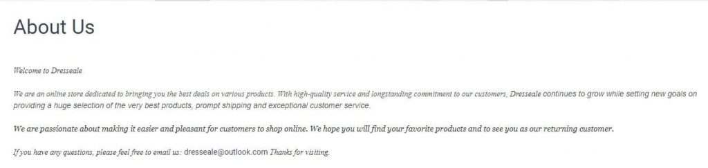 Dresseale About Us