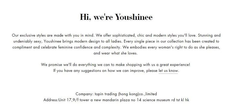 Youshinee About Us