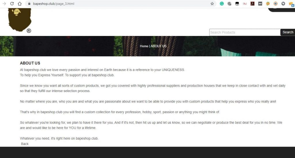 Bapeshop About Us