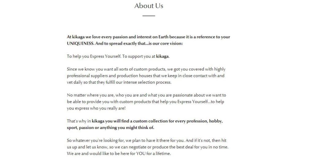 Kikaga About Us