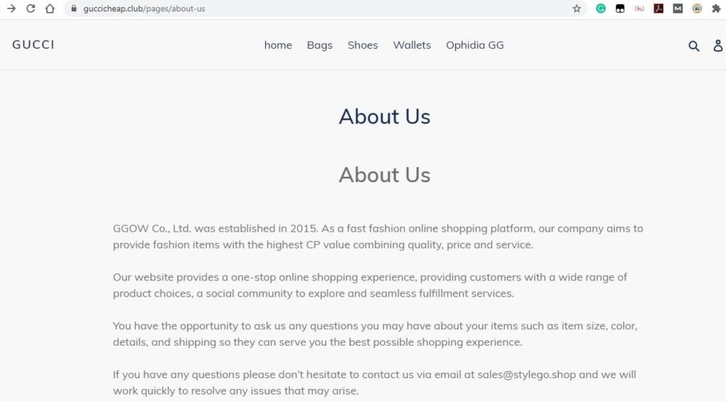 Guccicheap About Us