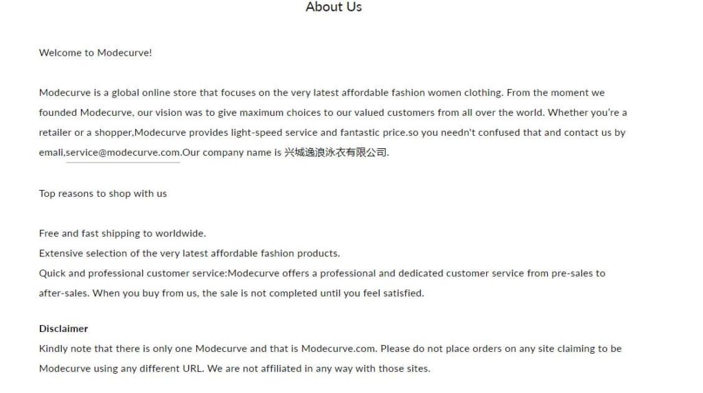 Modecurve About Us