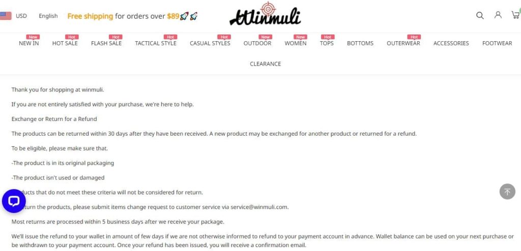 Winmuli Refund and Return