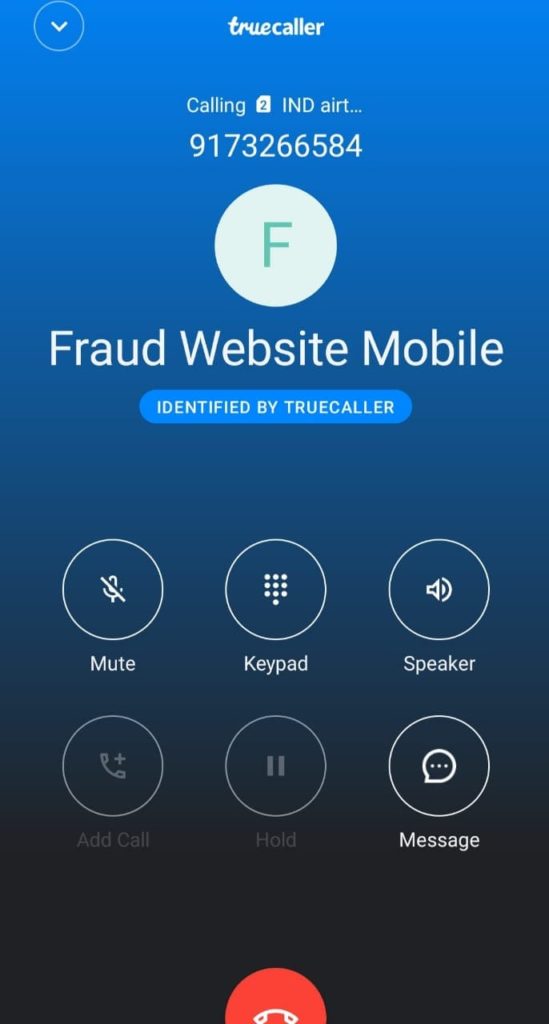 Fraud Website Mobile