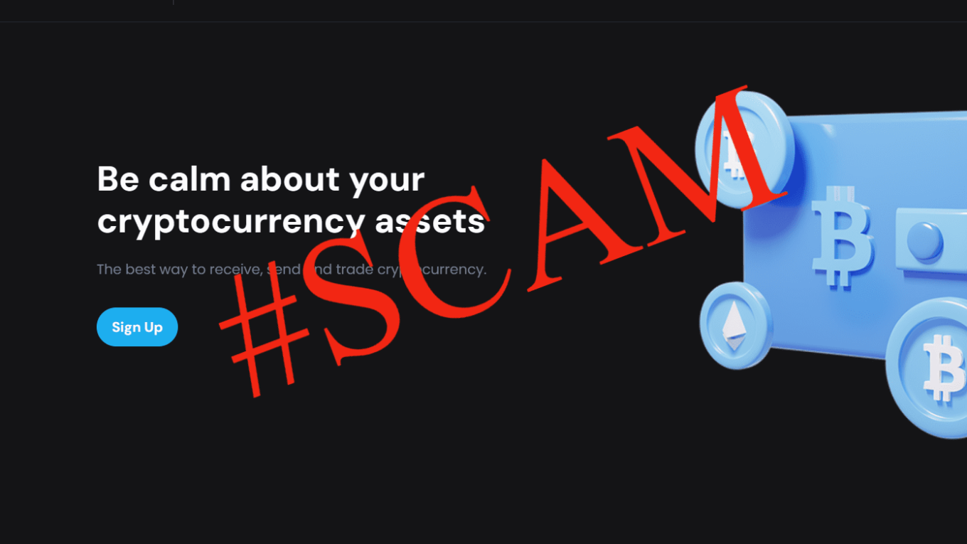 Crypto-trading platform scam image