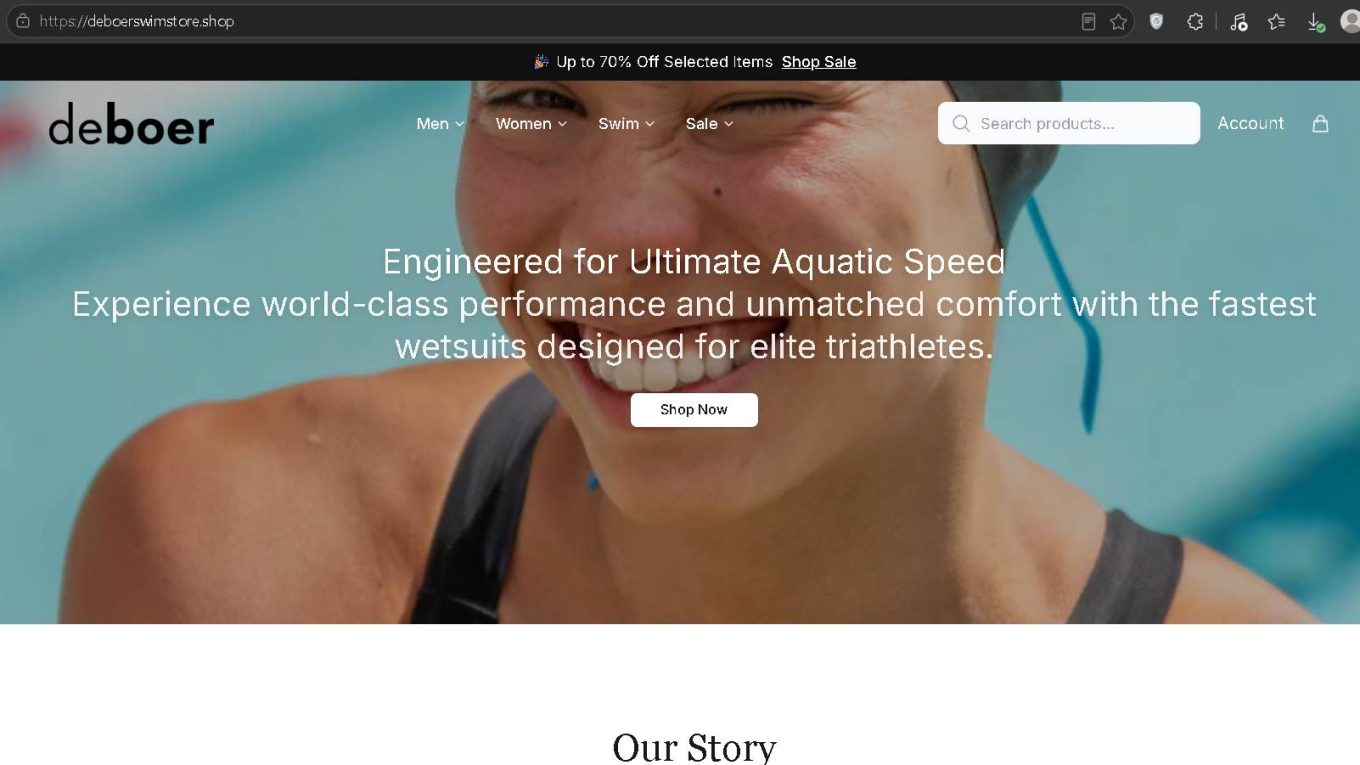 Deboerswimstore.shop Scam