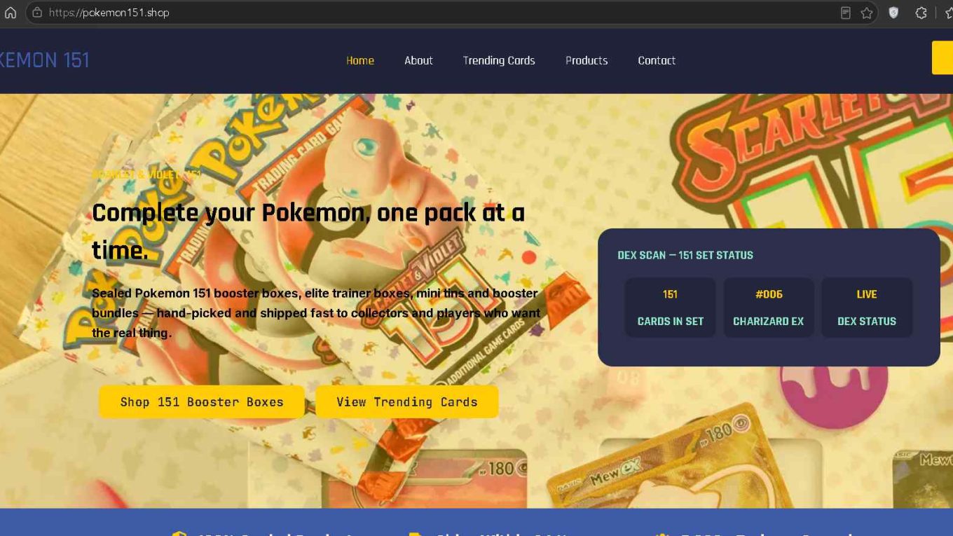 Pokemon151.shop Scam