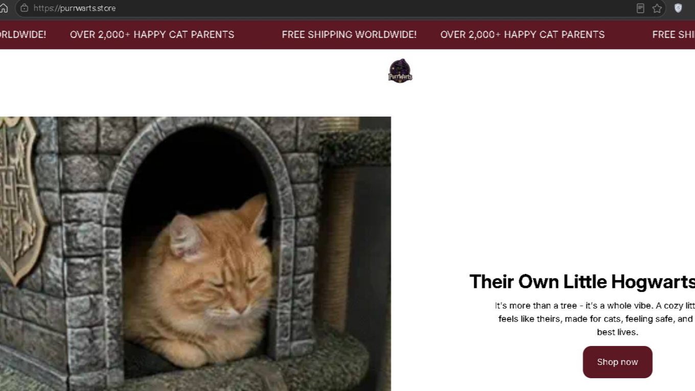 Purrwarts.store Scam