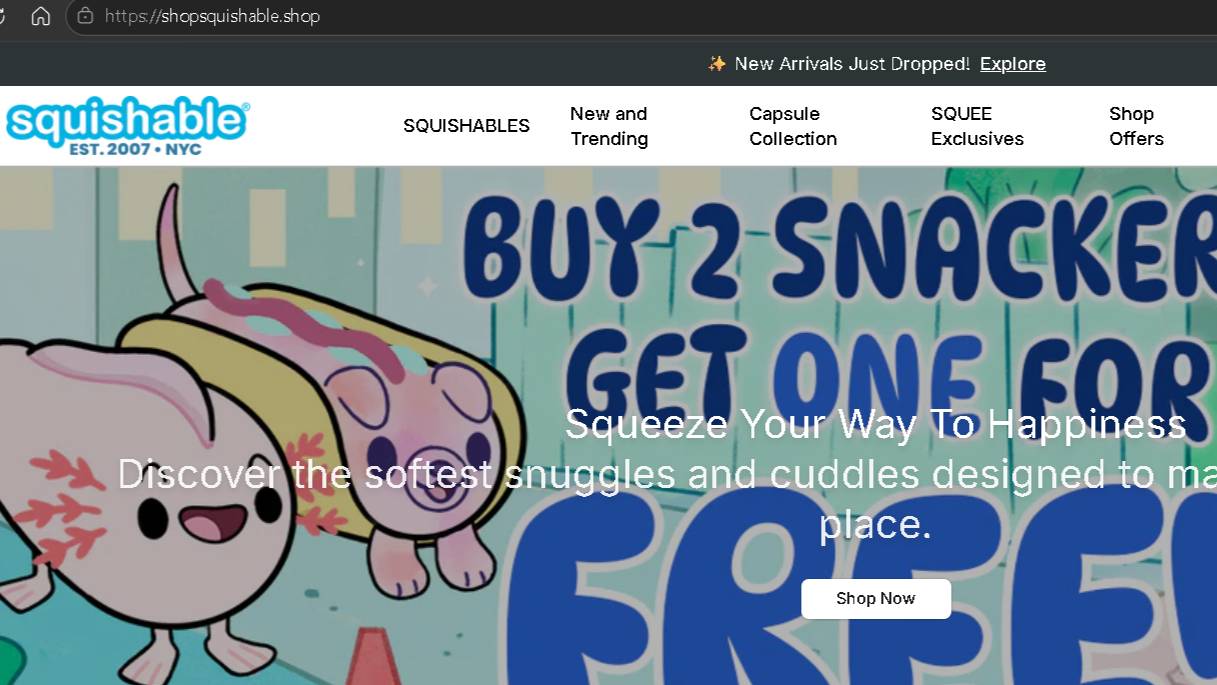 Shopsquishable.shop Scam