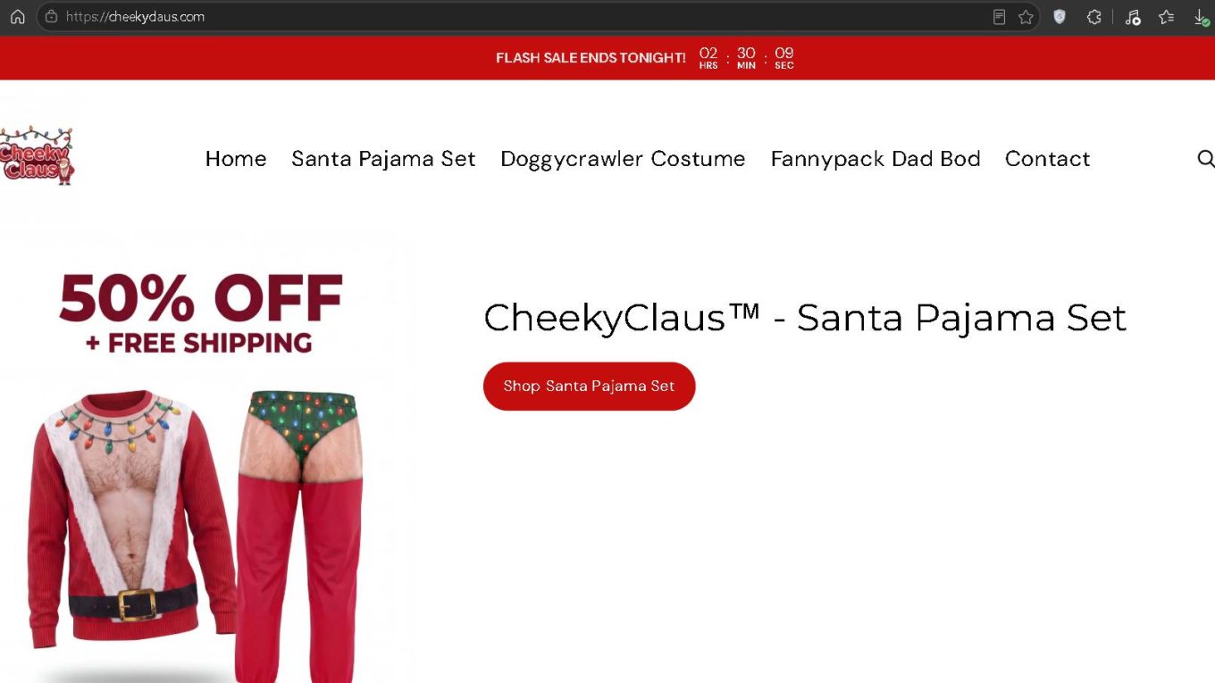 CheekyClaus Scam Screenshot