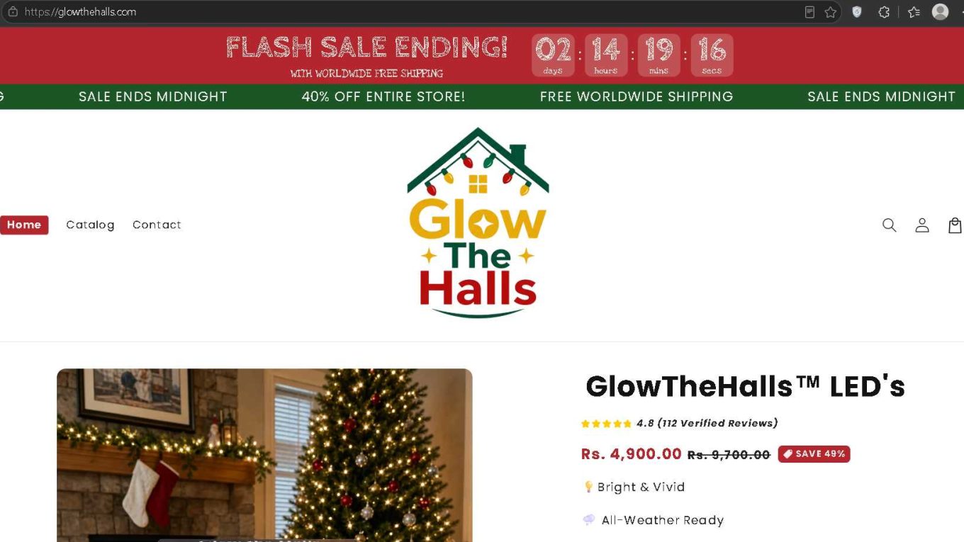 GlowTheHalls Scam Screenshot