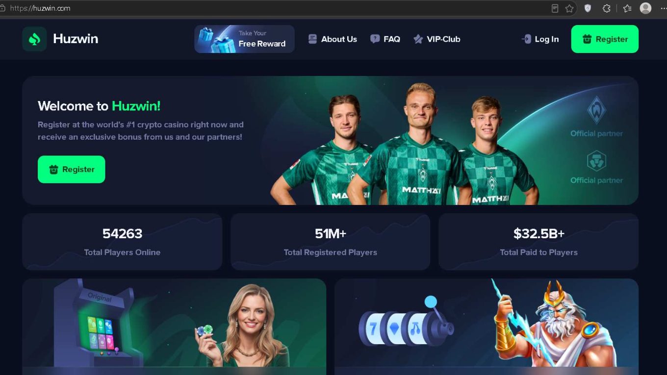 Huzwin Scam Screenshot
