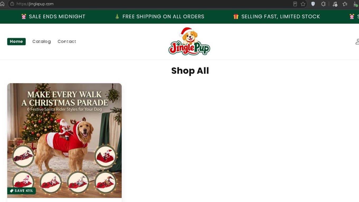 JinglePup Scam Screenshot