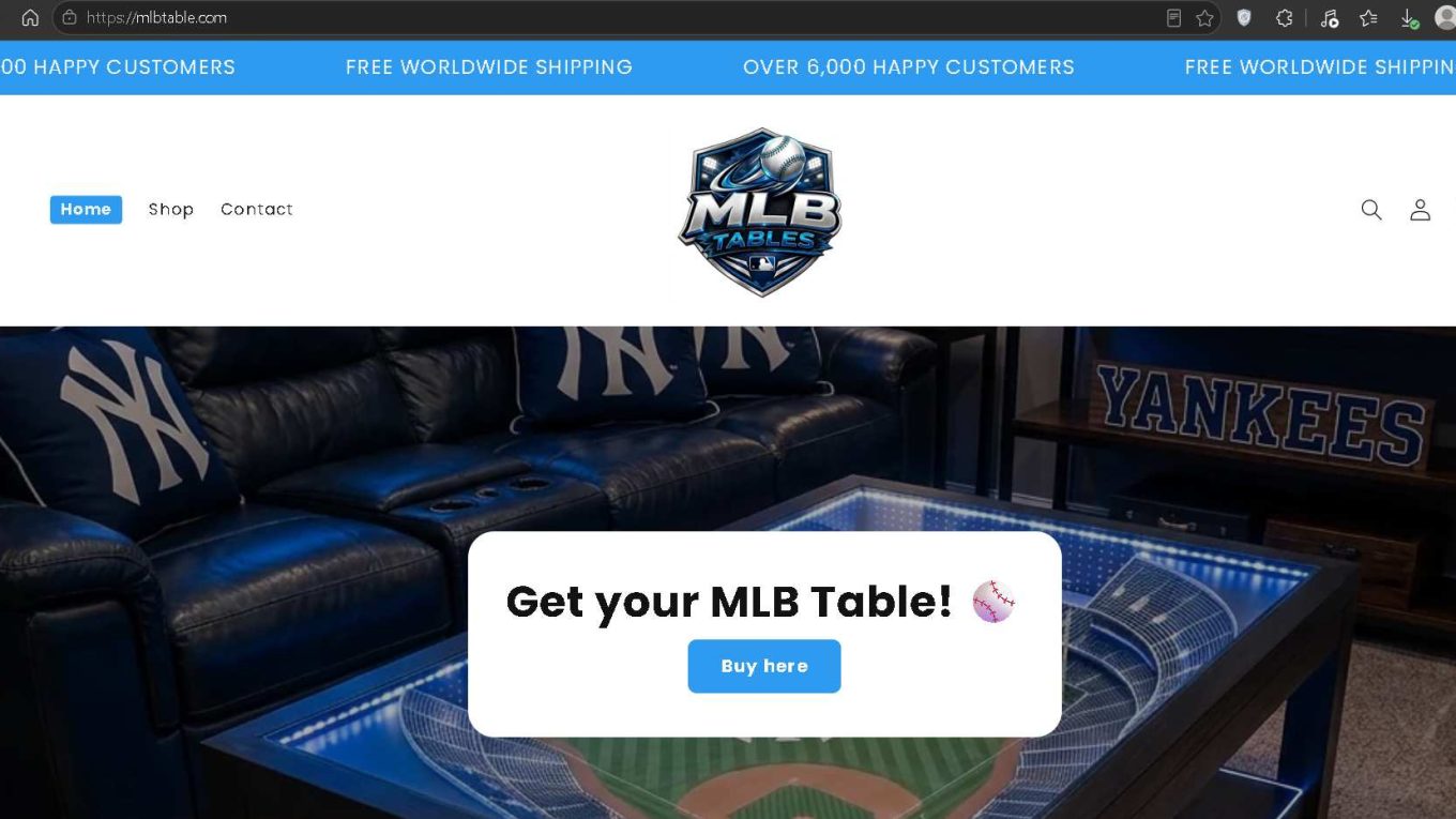 MLBTABLE Scam Screenshot