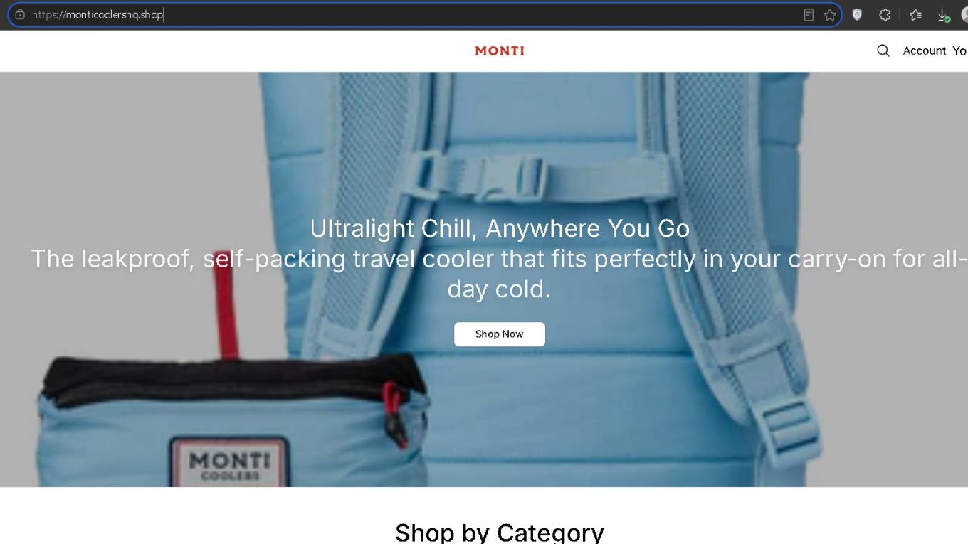 MontiCoolersHQ.shop Scam