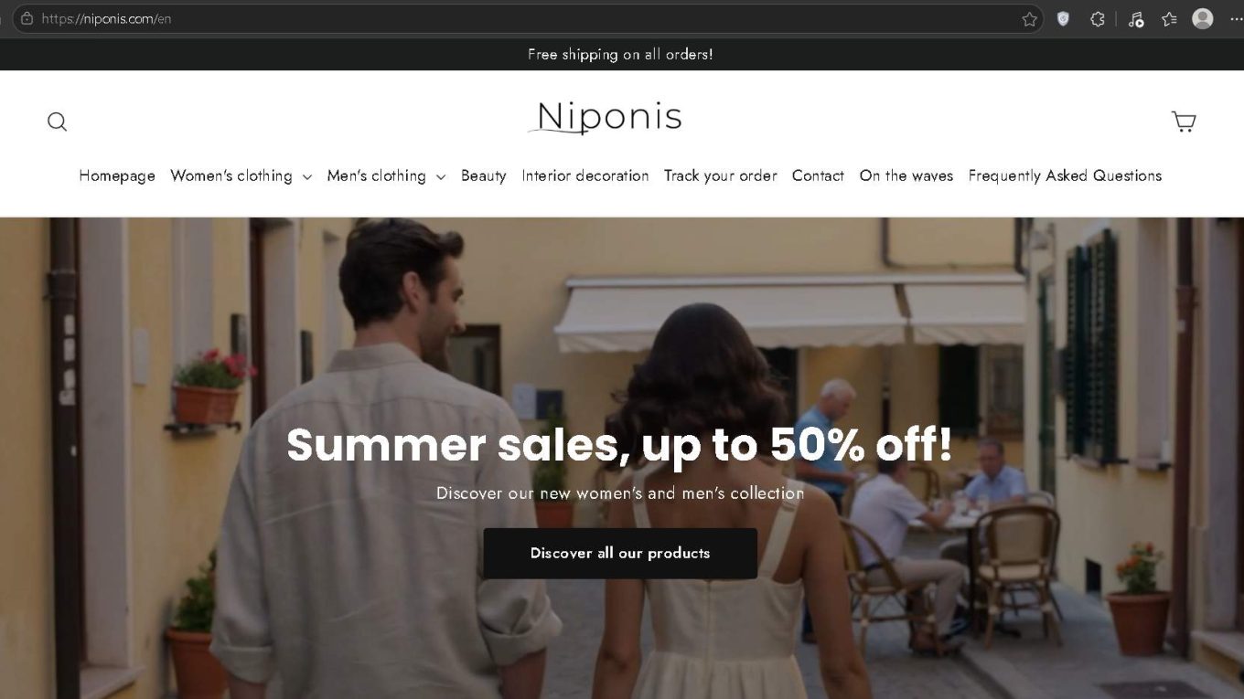 Niponis scam screenshot