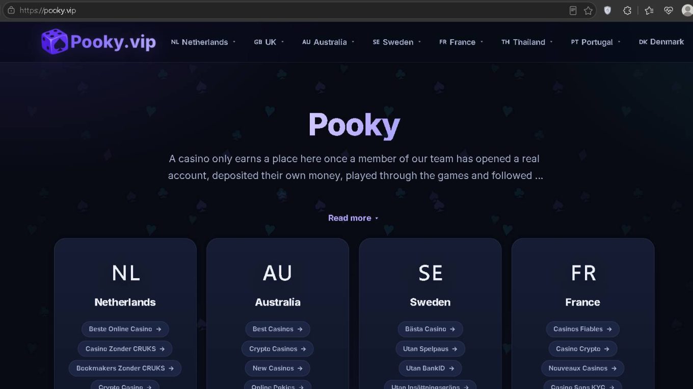 Pooky.vip Scam Screenshot